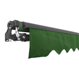 Aleko Retractable Patio Awning -12x10 Feet Green AW12X10GREEN39-AP Retractable Awnings 12 x 10 Ft