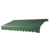 Aleko Retractable Patio Awning -12x10 Feet Green AW12X10GREEN39-AP Black Frame Retractable Awnings 12 x 10 Ft