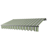 Aleko Retractable Patio Awning 12x10 Feet Multi Striped Green AW12X10MSTRGR58-AP Retractable Awnings 12 x 10 Ft