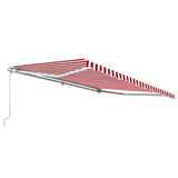 Aleko Retractable Patio Awning 12X10 Feet Red And White Striped Aw12X10Rwstr05-Ap Retractable Awnings 12 X 10 Ft
