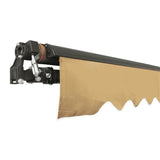 Aleko Retractable Patio Awning 12x10 Feet Sand AW12X10SAND31-AP Retractable Awnings 12 x 10 Ft