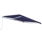 Aleko Retractable Patio Awning 13X10 Feet Blue Aw13X10Blue30-Ap Retractable Awnings 13 X 10 Ft