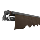 Aleko Retractable Patio Awning 13x10 Feet Brown AW13X10BROWN36-AP Retractable Awnings 13 x 10 Ft