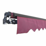 Aleko Retractable Patio Awning 13x10 Feet Burgundy AW13X10BURG37-AP Retractable Awnings 13 x 10 Ft