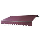 Aleko Retractable Patio Awning 13x10 Feet Burgundy AW13X10BURG37-AP Black Frame Retractable Awnings 13 x 10 Ft
