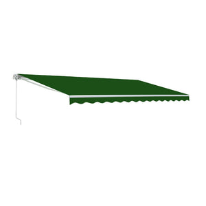 Aleko Retractable Patio Awning 13X10 Feet Green Aw13X10Green39-Ap Retractable Awnings 13 X 10 Ft