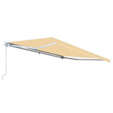 Aleko Retractable Patio Awning 13X10 Feet Multi Striped Yellow Aw13X10Mstry315-Ap Retractable Awnings 13 X 10 Ft