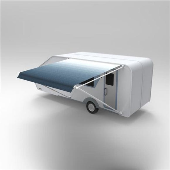 Aleko Retractable Rv/patio Awning 10 X 8 Feet Blue Fade Rvaw10X8Blue24-Ap Rv Awnings Non Motorized 10 X 8 Ft