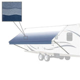 Aleko Retractable Rv/patio Awning 10 X 8 Feet Blue Striped Rvaw10X8Blstr32-Ap Rv Awnings Non Motorized 10 X 8 Ft