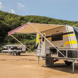 Aleko Retractable RV/Patio Awning 10 x 8 Feet Burgundy Fade RVAW10X8BUR25-AP RV Awnings Non Motorized 10 x 8 Ft