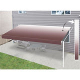Aleko Retractable Rv/patio Awning 10 X 8 Feet Burgundy Fade Rvaw10X8Bur25-Ap Rv Awnings Non Motorized 10 X 8 Ft