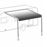 Aleko Retractable Rv/patio Awning 10 X 8 Feet White/black Fade Rvaw10X8Blk11-Ap Rv Awnings Non Motorized 10 X 8 Ft