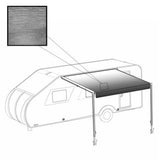 Aleko Retractable Rv/patio Awning 10 X 8 Feet White/black Fade Rvaw10X8Blk11-Ap Rv Awnings Non Motorized 10 X 8 Ft