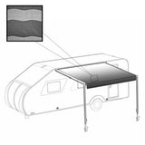 Aleko Retractable Rv/patio Awning 12 X 8 Feet Black Striped Rvaw12X8Blkst33-Ap Rv Awnings Non Motorized 12 X 8 Ft