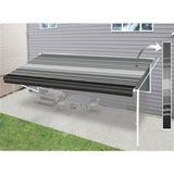 Aleko Retractable Rv/patio Awning 12 X 8 Feet Black Striped Rvaw12X8Blkst33-Ap Rv Awnings Non Motorized 12 X 8 Ft