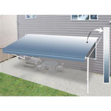 Aleko Retractable Rv/patio Awning 12 X 8 Feet Blue Fade Rvaw12X8Blue24-Ap Rv Awnings Non Motorized 12 X 8 Ft