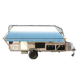 Aleko Retractable RV/Patio Awning 12 x 8 Feet Blue Fade RVAW12X8BLUE24-AP RV Awnings Non Motorized 12 x 8 Ft