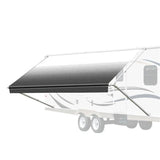 Aleko Retractable Rv/patio Awning 12 X 8 Feet White/black Fade Rvaw12X8Blk11-Ap Rv Awnings Non Motorized 12 X 8 Ft
