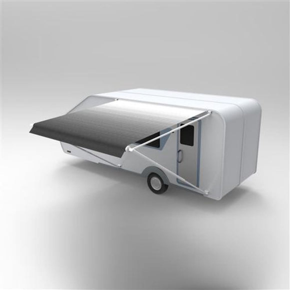Aleko Retractable Rv/patio Awning 13 X 8 Feet Grey Rvaw13X8Grey26-Ap Rv Awnings Non Motorized 13 X 8 Ft