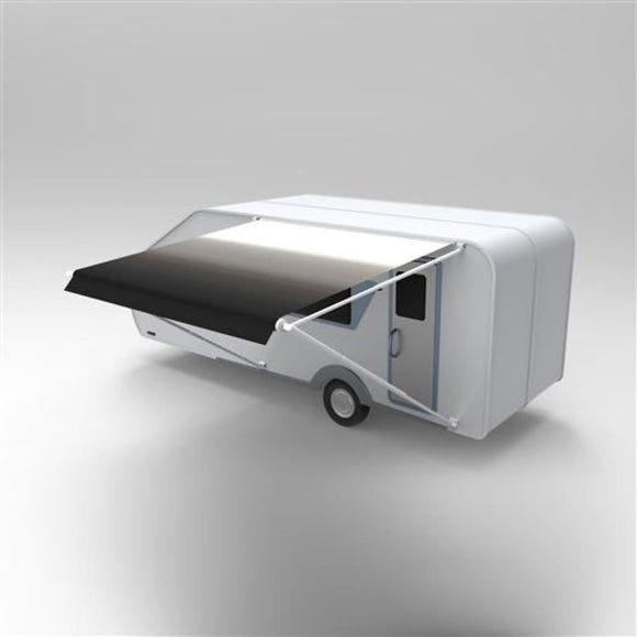 Aleko Retractable Rv/patio Awning 13 X 8 Feet White/black Fade Rvaw13X8Blk11-Ap Rv Awnings Non Motorized 13 X 8 Ft