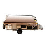 Aleko Retractable RV/Patio Awning 15 x 8 Feet Brown Fade RVAW15X8BRN23-AP RV Awnings Non Motorized 15 x 8 Ft