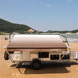 Aleko Retractable RV/Patio Awning 15 x 8 Feet Brown Fade RVAW15X8BRN23-AP RV Awnings Non Motorized 15 x 8 Ft