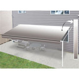 Aleko Retractable Rv/patio Awning 15 X 8 Feet Brown Fade Rvaw15X8Brn23-Ap Rv Awnings Non Motorized 15 X 8 Ft