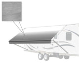 Aleko Retractable Rv/patio Awning 15 X 8 Feet Grey Rvaw15X8Grey26-Ap Rv Awnings Non Motorized 15 X 8 Ft