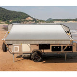 Aleko Retractable RV/Patio Awning 15 x 8 Feet Grey RVAW15X8GREY26-AP RV Awnings Non Motorized 15 x 8 Ft