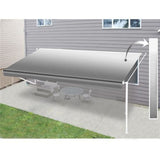 Aleko Retractable Rv/patio Awning 15 X 8 Feet Grey Rvaw15X8Grey26-Ap Rv Awnings Non Motorized 15 X 8 Ft