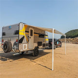 Aleko Retractable RV/Patio Awning 15 x 8 Feet Grey RVAW15X8GREY26-AP RV Awnings Non Motorized 15 x 8 Ft
