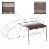 Aleko Retractable Rv/patio Awning 16 X 8 Feet Brown Striped Rvaw16X8Brstr34-Ap Rv Awnings Non Motorized 16 X 8 Ft