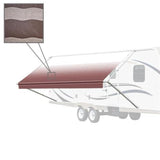 Aleko Retractable Rv/patio Awning 16 X 8 Feet Brown Striped Rvaw16X8Brstr34-Ap Rv Awnings Non Motorized 16 X 8 Ft