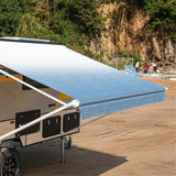 Aleko Retractable RV/Patio Awning 20 x 8 Feet Blue Fade RVAW20X8BLUE24-AP RV Awnings Non Motorized 20 x 8 Ft