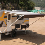 Aleko Retractable RV/Patio Awning 20 x 8 Feet Brown Striped RVAW20X8BRSTR34-AP RV Awnings Non Motorized 20 x 8 Ft