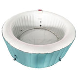 Aleko Round Inflatable Hot Tub Spa With Cover 4 Person 210 Gallon Light Blue and White HTIR4GRW-AP Hot Tubs