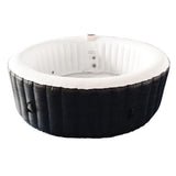 Aleko Round Inflatable Hot Tub Spa With Cover 6 Person 265 Gallon Black and White HTIR6BKW-AP Hot Tubs