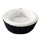 Aleko Round Inflatable Hot Tub Spa With Cover 6 Person 265 Gallon Black and White HTIR6BKW-AP Hot Tubs