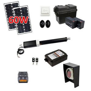 Aleko Single Swing Gate Operator ETL Listed GG650U Solar Kit 60W GG650UFULL-AP Single Swing Gate Operator