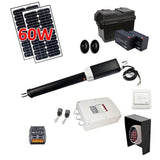 Aleko Single Swing Gate Operator GG650 AC/DC Solar Kit 60W GG650FULL-AP Single Swing Gate Operator