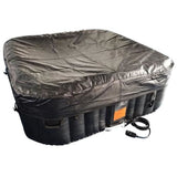 Aleko Square Inflatable Hot Tub Spa With Cover 4 Person 160 Gallon Black and White HTISQ4BKWH-AP Hot Tubs