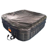 Aleko Square Inflatable Hot Tub Spa With Cover 4 Person 160 Gallon Black and White HTISQ4BKWH-AP Hot Tubs