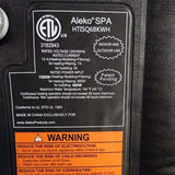 Aleko Square Inflatable Hot Tub Spa With Cover 6 Person 250 Gallon Black and White HTISQ6BKWH-AP Hot Tubs