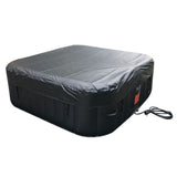 Aleko Square Inflatable Jetted Hot Tub with Cover - 6 Person - 265 Gallon - Black HTISQ6GYBK-AP Hot Tubs