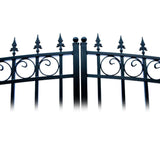 Aleko Steel Dual Swing Driveway Gate London Style 12 X 6 Ft Dg12Lond-Ap Dual Swing Driveway Gates