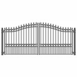 Aleko Steel Dual Swing Driveway Gate London Style 12 X 6 Ft Dg12Lond-Ap Dual Swing Driveway Gates
