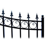 Aleko Steel Dual Swing Driveway Gate London Style 12 X 6 Ft Dg12Lond-Ap Dual Swing Driveway Gates