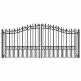 Aleko Steel Dual Swing Driveway Gate London Style 14 X 6 Ft Dg14Lond-Ap Dual Swing Driveway Gates