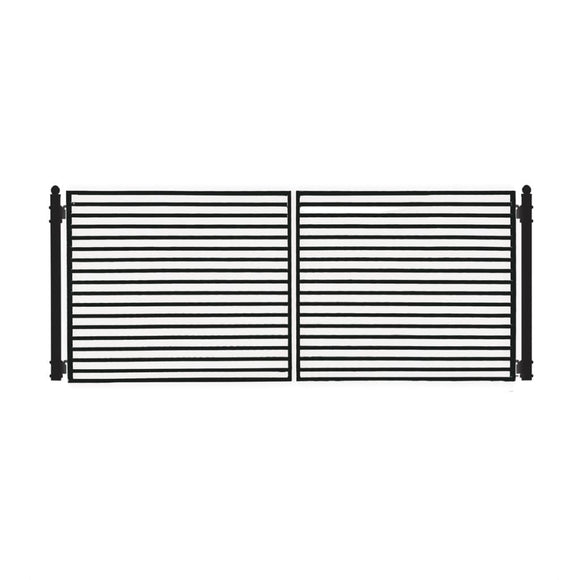 Aleko Steel Dual Swing Driveway Gate Milan Style 12 x 6 ft DG12MILD-AP Dual Swing Driveway Gates