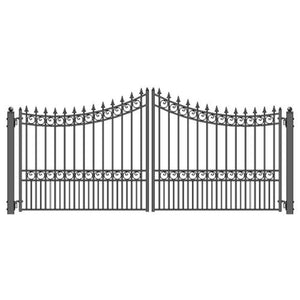 Aleko Steel Dual Swing Driveway Gate Moscow Style 16 X 6 Ft Dg16Mosd-Ap Dual Swing Driveway Gates